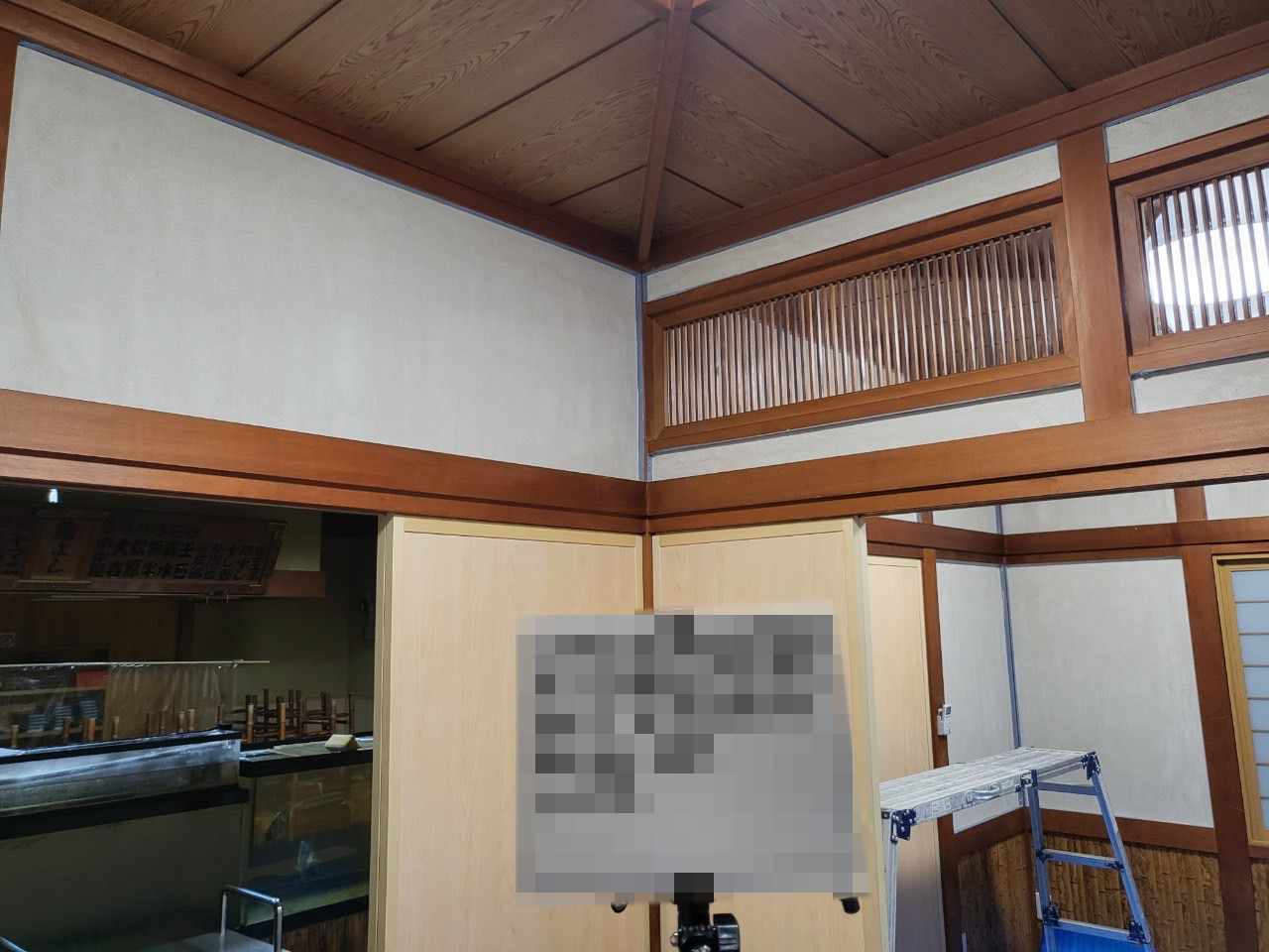 土壁→クロス貼工事